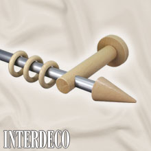 Gardinenstangen aus Metall mit Holz-Zubehör | Interdeco.de