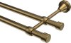 10153725-1095 Gardinenstange Metall 16 mm Ø 2-läufig PRIMUS - Lucan Messing Antik (ohne Ringe)