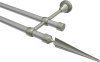 10153925-103334 Gardinenstange Metall 16 mm Ø 2-läufig PRIMUS - Lorenzo Silbergrau / Chrom matt (ohne Ringe)