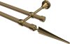 10153925-105195 Gardinenstange Metall 16 mm Ø 2-läufig PRIMUS - Lorenzo Gold matt / Messing Antik (ohne Ringe)