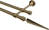 10153925-1095 Gardinenstange Metall 16 mm Ø 2-läufig PRIMUS - Lorenzo Messing Antik (ohne Ringe)