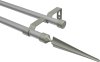 10153928-103334 Gardinenstange Metall 16 mm Ø 2-läufig OLYMP - Lorenzo Silbergrau / Chrom matt (ohne Ringe)