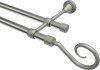 10154025-103934 Gardinenstange Metall 16 mm Ø 2-läufig PRIMUS - Allegra Edelstahl-Optik / Chrom matt (ohne Ringe)