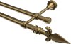 10154125-1095 Gardinenstange Metall 16 mm Ø 2-läufig PRIMUS - Matteo Messing Antik (ohne Ringe)