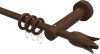 10160311-1019 Gardinenstange Holz 16 mm Ø ADRIAN - Flower Nussbaum lackiert