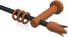 10160311-102822 Gardinenstange Metall / Holz 16 mm Ø ADRIAN - Flower Schwarz / Kirschbaum lackiert