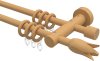 10160312-1030 Gardinenstange Holz 16 mm Ø 2-läufig ADRIAN - Flower Buche lackiert