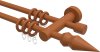 10160412-1022 Gardinenstange Holz 16 mm Ø 2-läufig ADRIAN - Doman Kirschbaum lackiert