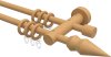 10160412-1030 Gardinenstange Holz 16 mm Ø 2-läufig ADRIAN - Doman Buche lackiert