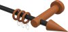 10160711-102822 Gardinenstange Metall / Holz 16 mm Ø ADRIAN - Holly Schwarz / Kirschbaum lackiert