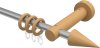 10160711-103330 Gardinenstange Metall / Holz 16 mm Ø ADRIAN - Holly Silbergrau / Buche lackiert