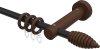 10160811-102819 Gardinenstange Metall / Holz 16 mm Ø ADRIAN - Asta Schwarz / Nussbaum lackiert
