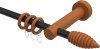 10160811-102822 Gardinenstange Metall / Holz 16 mm Ø ADRIAN - Asta Schwarz / Kirschbaum lackiert
