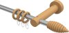 10160811-103330 Gardinenstange Metall / Holz 16 mm Ø ADRIAN - Asta Silbergrau / Buche lackiert