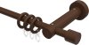 10162011-1019 Gardinenstange Holz 16 mm Ø ADRIAN - Pin Nussbaum lackiert