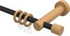 10162011-102830 Gardinenstange Metall / Holz 16 mm Ø ADRIAN - Pin Schwarz / Buche lackiert