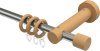 10162011-103930 Gardinenstange Metall / Holz 16 mm Ø ADRIAN - Pin Edelstahl-Optik / Buche lackiert