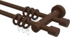 10162012-1019 Gardinenstange Holz 16 mm Ø 2-läufig ADRIAN - Pin Nussbaum lackiert
