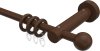 10162111-1019 Gardinenstange Holz 16 mm Ø ADRIAN - Geo Nussbaum lackiert