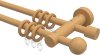 10162112-1030 Gardinenstange Holz 16 mm Ø 2-läufig ADRIAN - Geo Buche lackiert