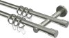 10162303-1039 Gardinenstange Edelstahl-Optik 16 mm Ø 2-läufig MEDIUM - Casa