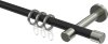 10162315-102839 Gardinenstange Metall 16 mm Ø SINUX - Casa Schwarz / Edelstahl-Optik