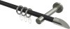 10162415-102839 Gardinenstange Metall 16 mm Ø SINUX - Santoni Schwarz / Edelstahl-Optik