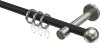 10162715-102839 Gardinenstange Metall 16 mm Ø SINUX - Puros Schwarz / Edelstahl-Optik