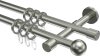 10162716-XX39 Gardinenstange Edelstahl-Optik 16 mm Ø 2-läufig SINUX - Puros