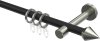 10162815-102839 Gardinenstange Metall 16 mm Ø SINUX - Castello Schwarz / Edelstahl-Optik