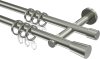 10162903-1039 Gardinenstange Edelstahl-Optik 16 mm Ø 2-läufig MEDIUM - Carelli