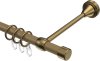 10163724-105195 Gardinenstange Metall 16 mm Ø PRIMUS - Lucan Gold matt / Messing Antik