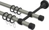 10163725-103428 Gardinenstange Metall 16 mm Ø 2-läufig PRIMUS - Lucan Chrom matt / Schwarz