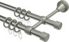 10163725-103934 Gardinenstange Metall 16 mm Ø 2-läufig PRIMUS - Lucan Edelstahl-Optik / Chrom matt