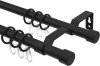 10163728-1028 Gardinenstange Metall 16 mm Ø 2-läufig OLYMP - Lucan Schwarz