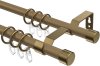 10163728-105195 Gardinenstange Metall 16 mm Ø 2-läufig OLYMP - Lucan Gold matt / Messing Antik