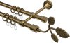 10163825-1095 Gardinenstange Metall 16 mm Ø 2-läufig PRIMUS - Alessia Messing Antik