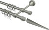 10163925-103934 Gardinenstange Metall 16 mm Ø 2-läufig PRIMUS - Lorenzo Edelstahl-Optik / Chrom matt