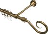 10164024-1095 Gardinenstange Metall 16 mm Ø PRIMUS - Allegra Messing Antik