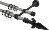 10164125-103428 Gardinenstange Metall 16 mm Ø 2-läufig PRIMUS - Matteo Chrom matt / Schwarz