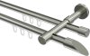 10172416-1039 Innenlauf Gardinenstange Edelstahl-Optik 16 mm Ø 2-läufig SINUX - Santoni