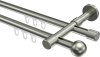 10172716-1039 Innenlauf Gardinenstange Edelstahl-Optik 16 mm Ø 2-läufig SINUX - Puros