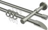 10182416-1039 Rundrohr-Innenlauf Gardinenstange Edelstahl-Optik 16 mm Ø 2-läufig SINUX - Santoni
