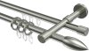 10182516-1039 Rundrohr-Innenlauf Gardinenstange Edelstahl-Optik 16 mm Ø 2-läufig SINUX - Poveda