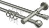 10182716-1039 Rundrohr-Innenlauf Gardinenstange Edelstahl-Optik 16 mm Ø 2-läufig SINUX - Puros