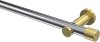 10193111-XX1238 Gardinenstange Metall 20 mm Ø PLATON - Santo Chrom / Messing-Optik (ohne Ringe)