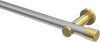10193111-XX3338 Gardinenstange Metall 20 mm Ø PLATON - Santo Silbergrau / Messing-Optik (ohne Ringe)