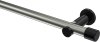 10193111-103929 Gardinenstange Metall 20 mm Ø PLATON - Santo Edelstahl-Optik / Schwarz (ohne Ringe)