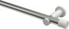 10193111-103932 Gardinenstange Metall 20 mm Ø PLATON - Santo Edelstahl-Optik / Weiß (ohne Ringe)