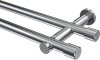 10193112-XX12 Gardinenstange Metall 20 mm Ø 2-läufig PLATON - Santo Chrom (ohne Ringe)